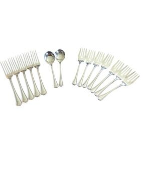 Reed & Barton Arlington Newton Silverplate Flatware Set 17pc